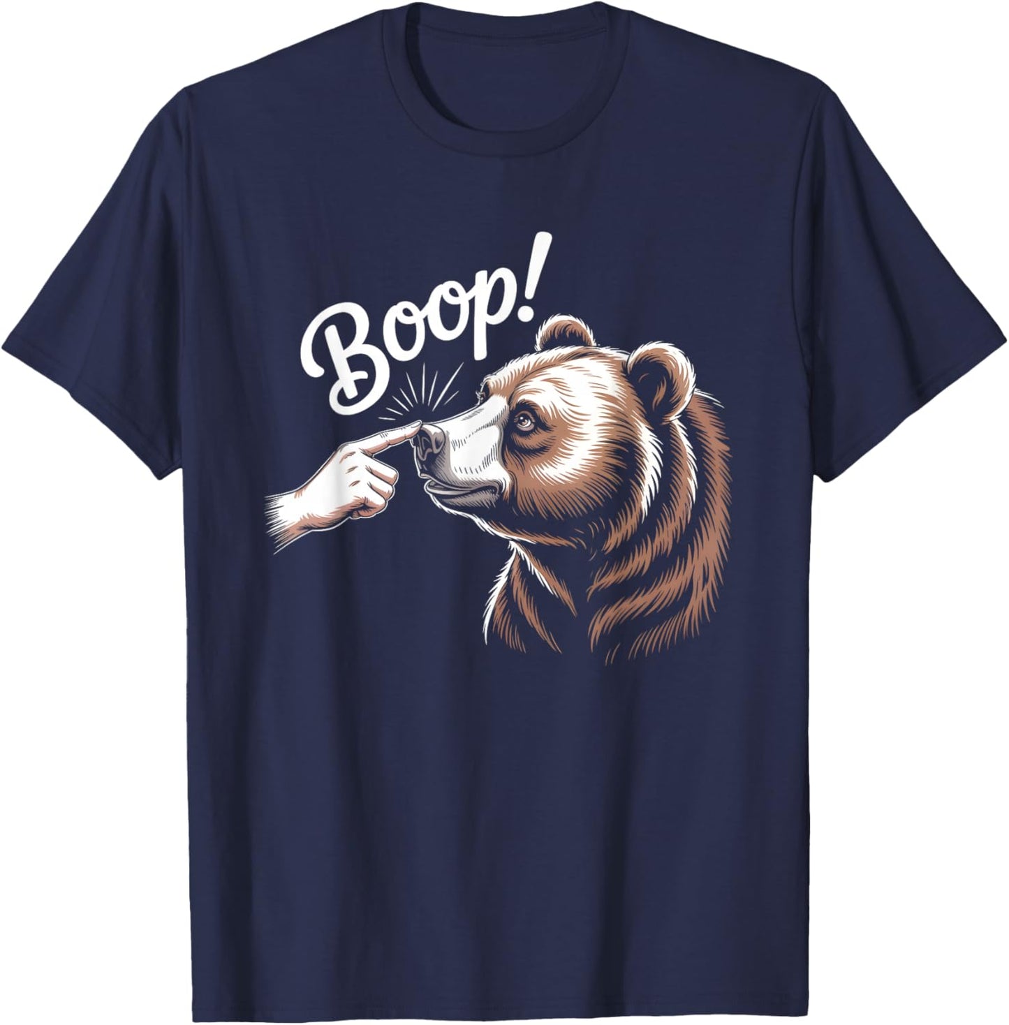 Bear Nose Boop Vintage T-Shirt - T-Shirt | Navy