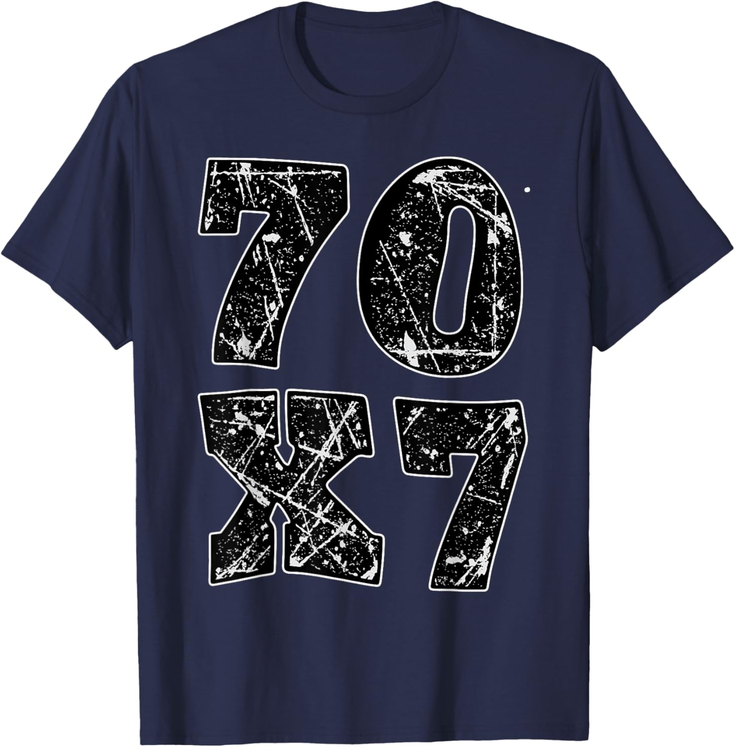 Forgive 70X7 Christian Design T-Shirt - T-Shirt | Navy