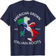 Italian Roots American Grown Coquette Bow Map Flag Women T-Shirt - T-Shirt | Navy