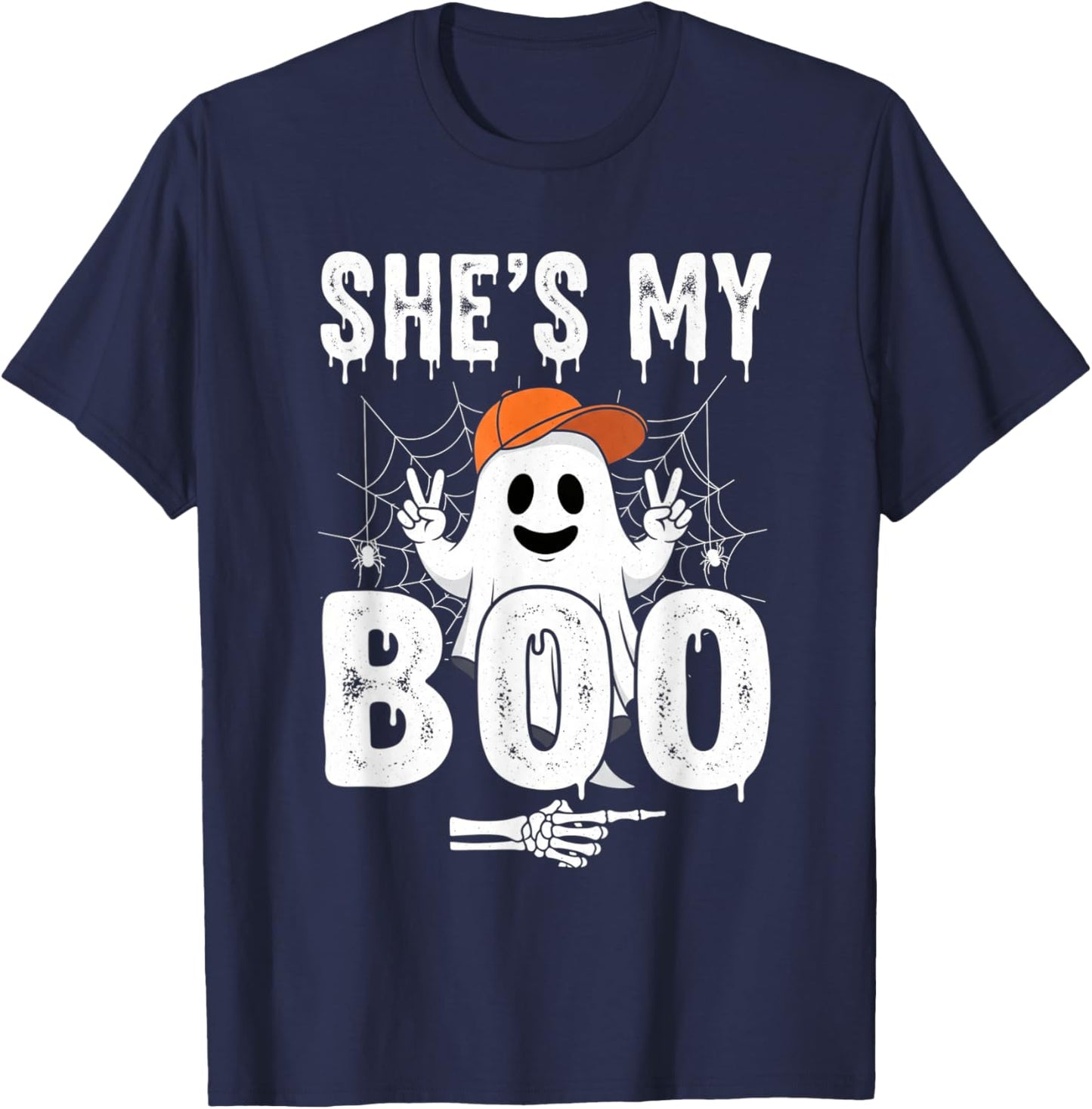 Shes My Boo Couple Matching Halloween Costumes T-Shirt - T-Shirt | Navy