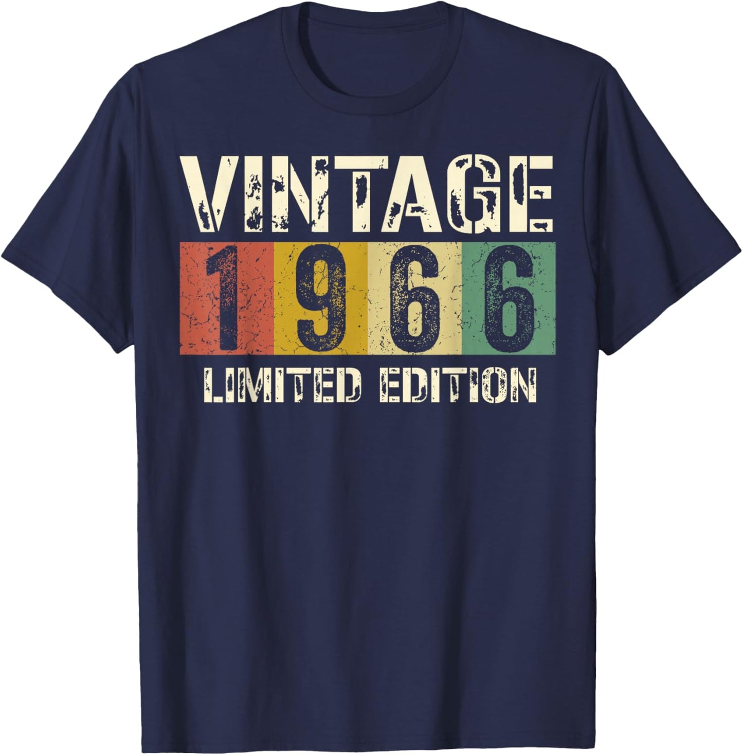 Classic 60 Birthday Decorations Men 60yr 1966 60th Birthday T-Shirt - T-Shirt | Navy