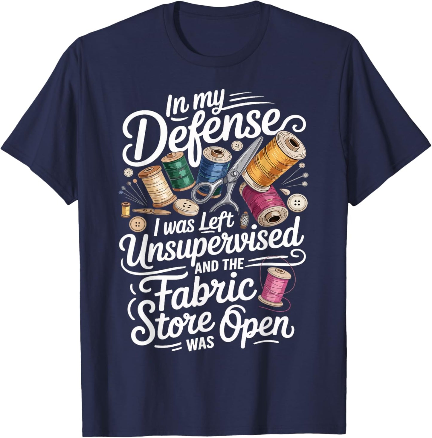 Funny Quilting Sewing T-Shirt - T-Shirt | Navy