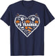 PE Teacher Heart Pumpkin Ghost Halloween Kids T-Shirt - T-Shirt | Navy