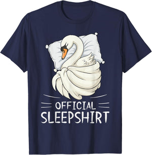 Swan Animal Official Sleepshirt Pajamas Nightgown T-Shirt - T-Shirt | Navy