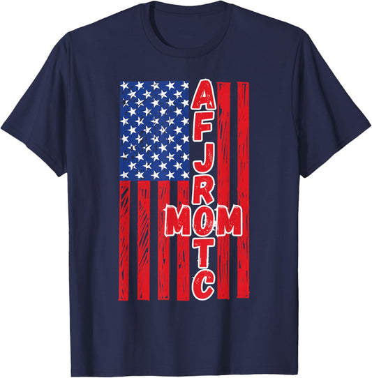 AFJROTC Mom American Flag Military Junior ROTC Cadet Mother T-Shirt - T-Shirt | Navy