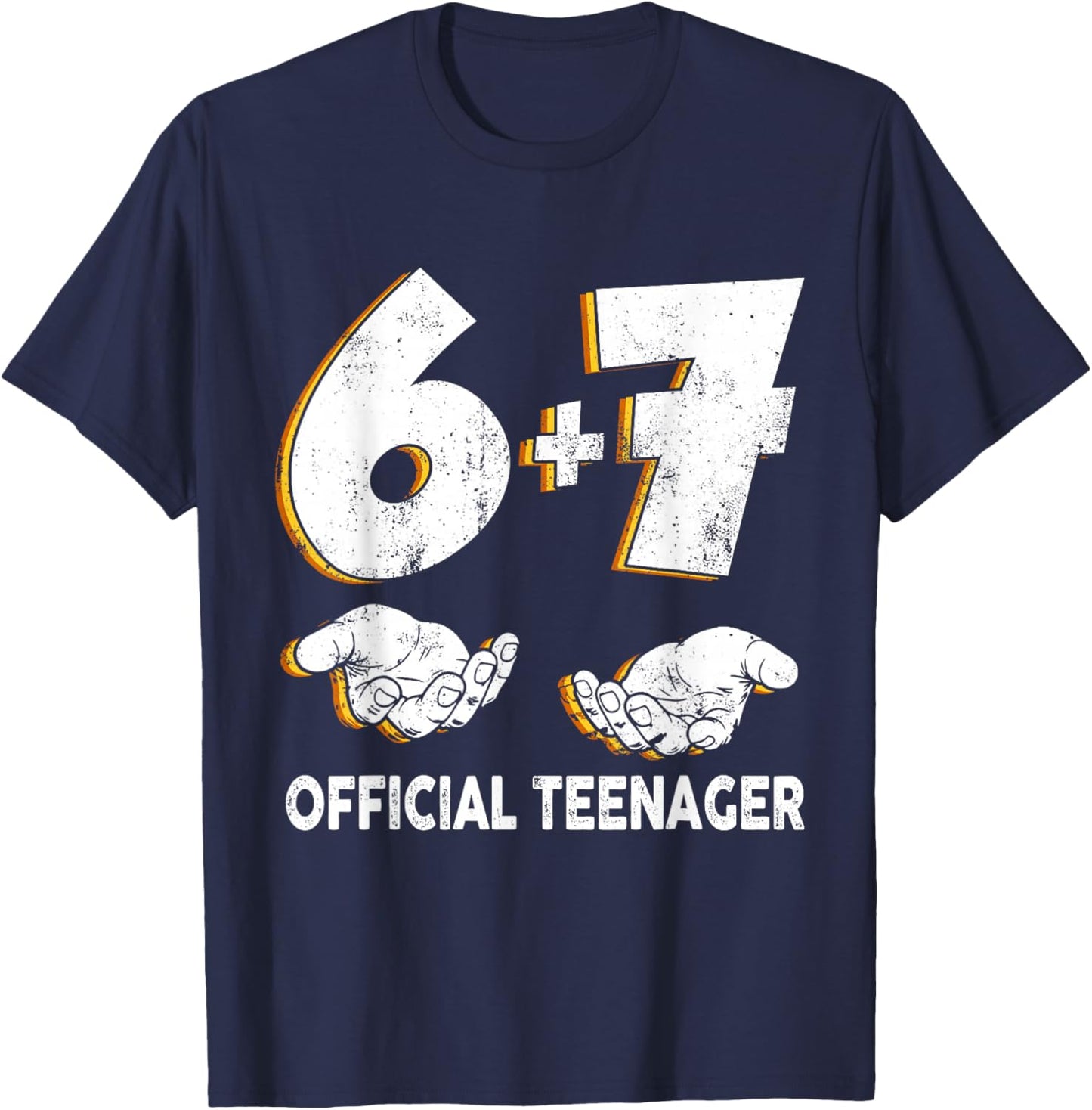 6 7 Birthday Official Teenager 13 Year Old 13th Birthday Boy T-Shirt - T-Shirt | Navy