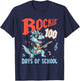 I Rocked 100 Days of School Dinosaur Guitar Kids T-Shirt - T-Shirt | Navy
