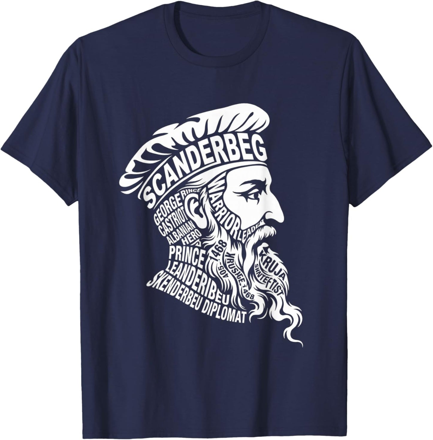 Scanderbeg The Albanian Eagle T-Shirt - T-Shirt | Navy