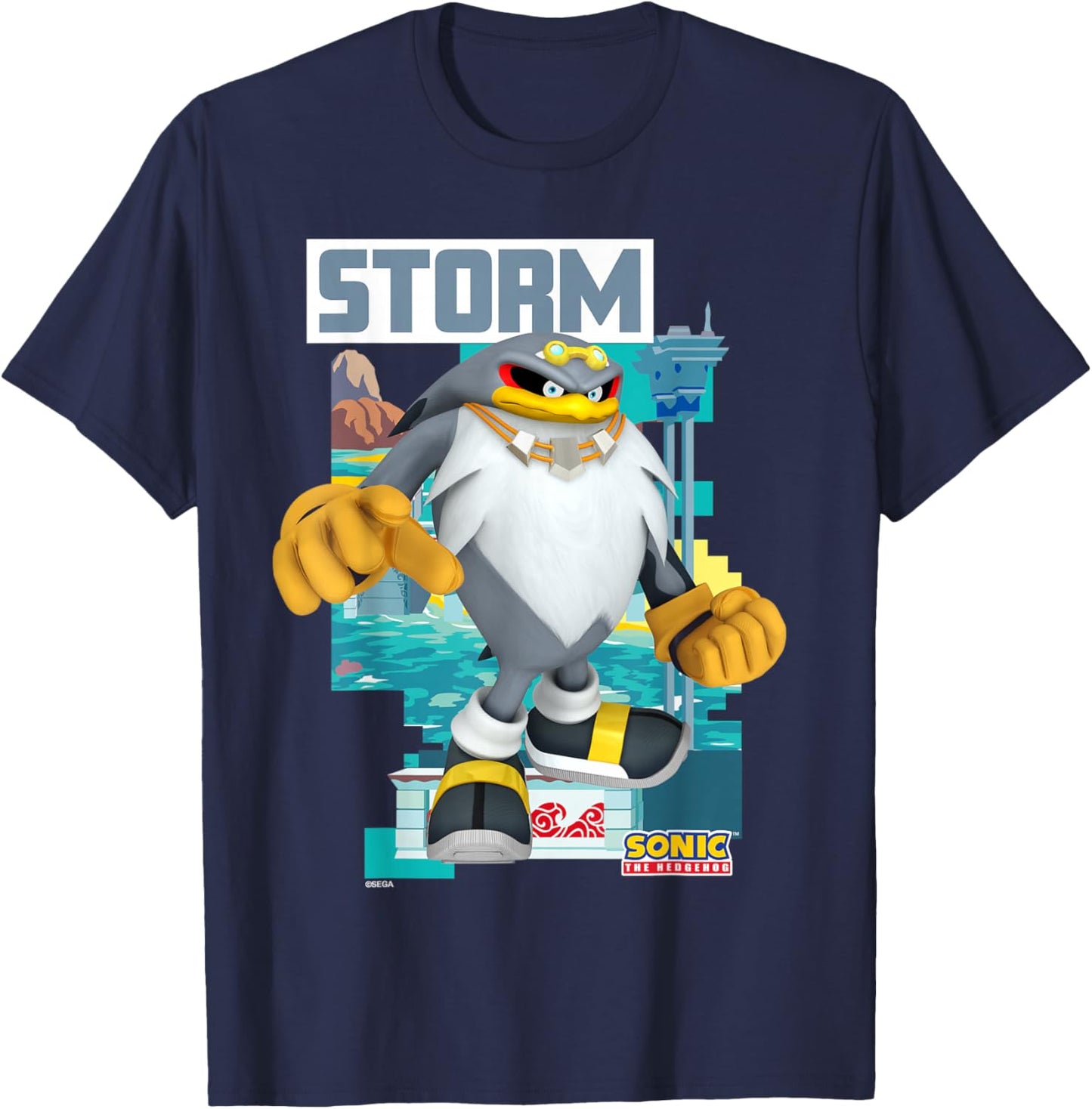 Sonic The Hedgehog - in The Zone - Storm T-Shirt - T-Shirt | Navy