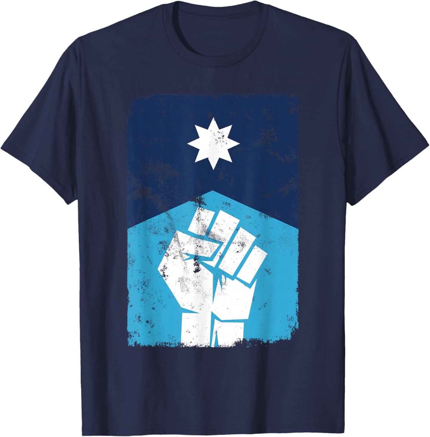 Resist Minnesota Rebel New Flag Distressed Minnesota Resista T-Shirt - T-Shirt | Navy