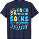 Rock Your Socks World Down Syndrone Awareness Men Women Kids T-Shirt - T-Shirt | Navy