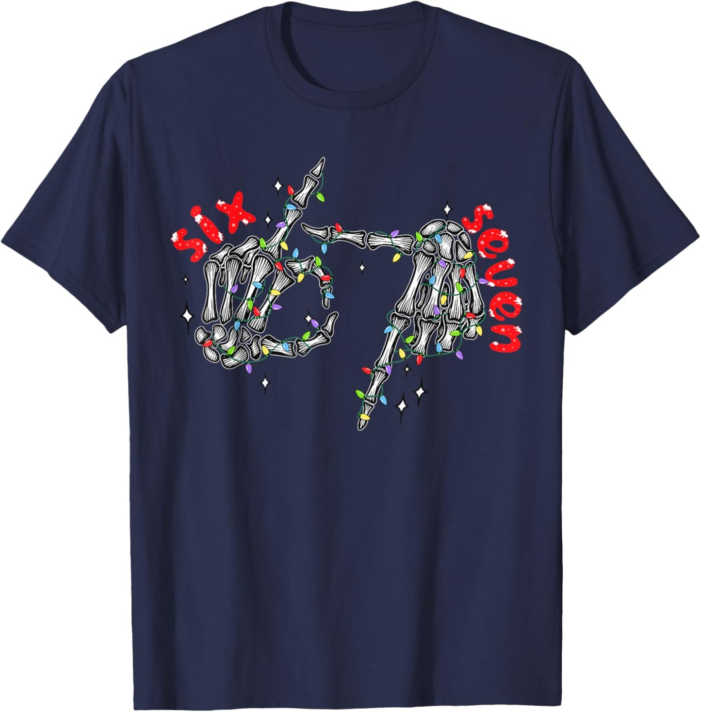 67 Meme Six Seven for Kids Women Men Boys Girls Christmas T-Shirt - T-Shirt | Navy