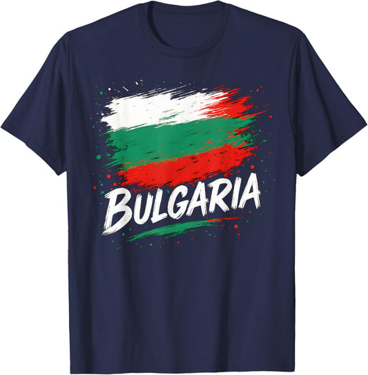 Bulgaria Bulgarian Flag T-Shirt - T-Shirt | Navy
