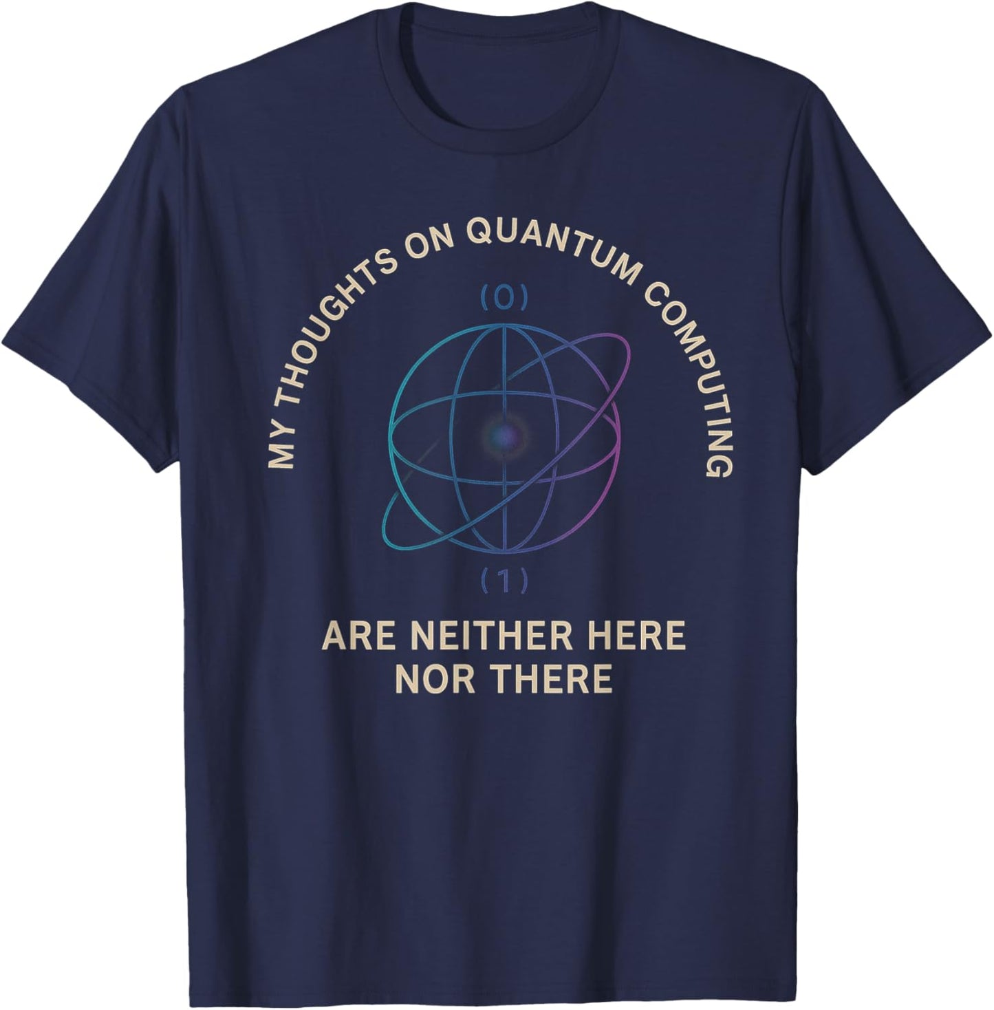 HT STEM Gift Teacher Professor Student Quantum Computing T-Shirt - T-Shirt | Navy