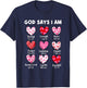 Christian Valentine Coquette God Says I Am Hearts T-Shirt - T-Shirt | Navy