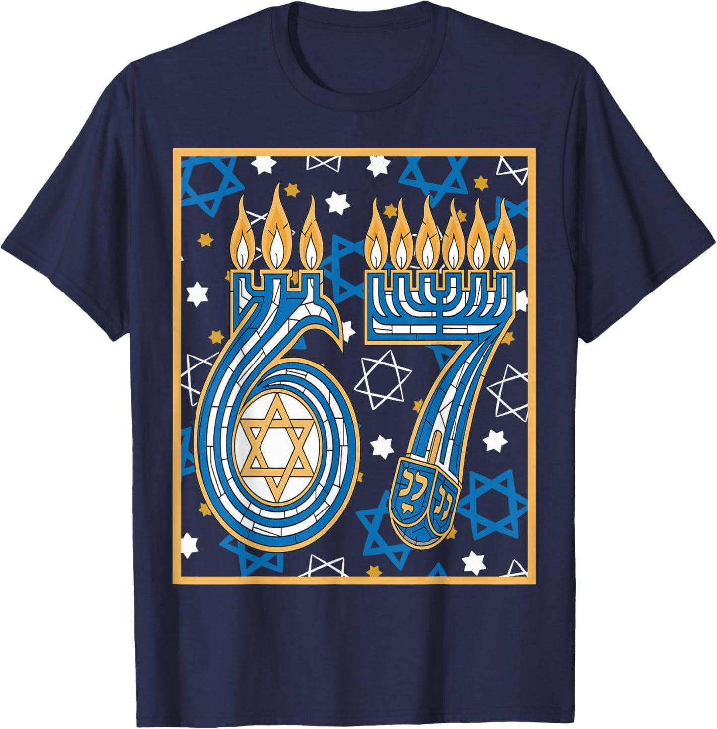 67 Hanukkah T-Shirt - T-Shirt | Navy