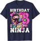 Birthday Ninja 8 Year Old Girl T-Shirt - T-Shirt | Navy