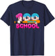 100 Days of School Baseball Ice Cream Drip for Teacher Kid T-Shirt - T-Shirt | Navy