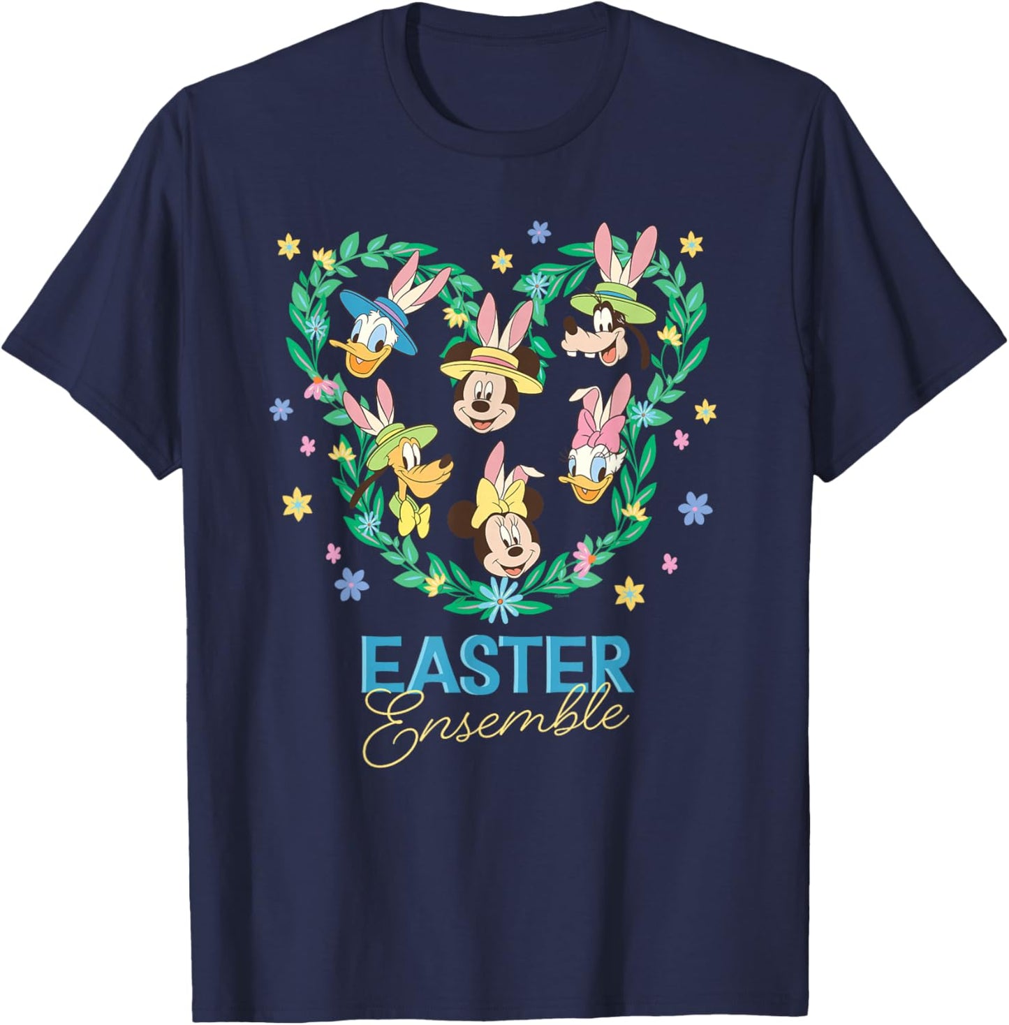 Disney Mickey & Friends Easter Ensemble Bunny Ears Icon T-Shirt - T-Shirt | Navy