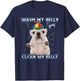 Pibble Wash Clean My Belly Funny Meme T-Shirt - T-Shirt | Navy