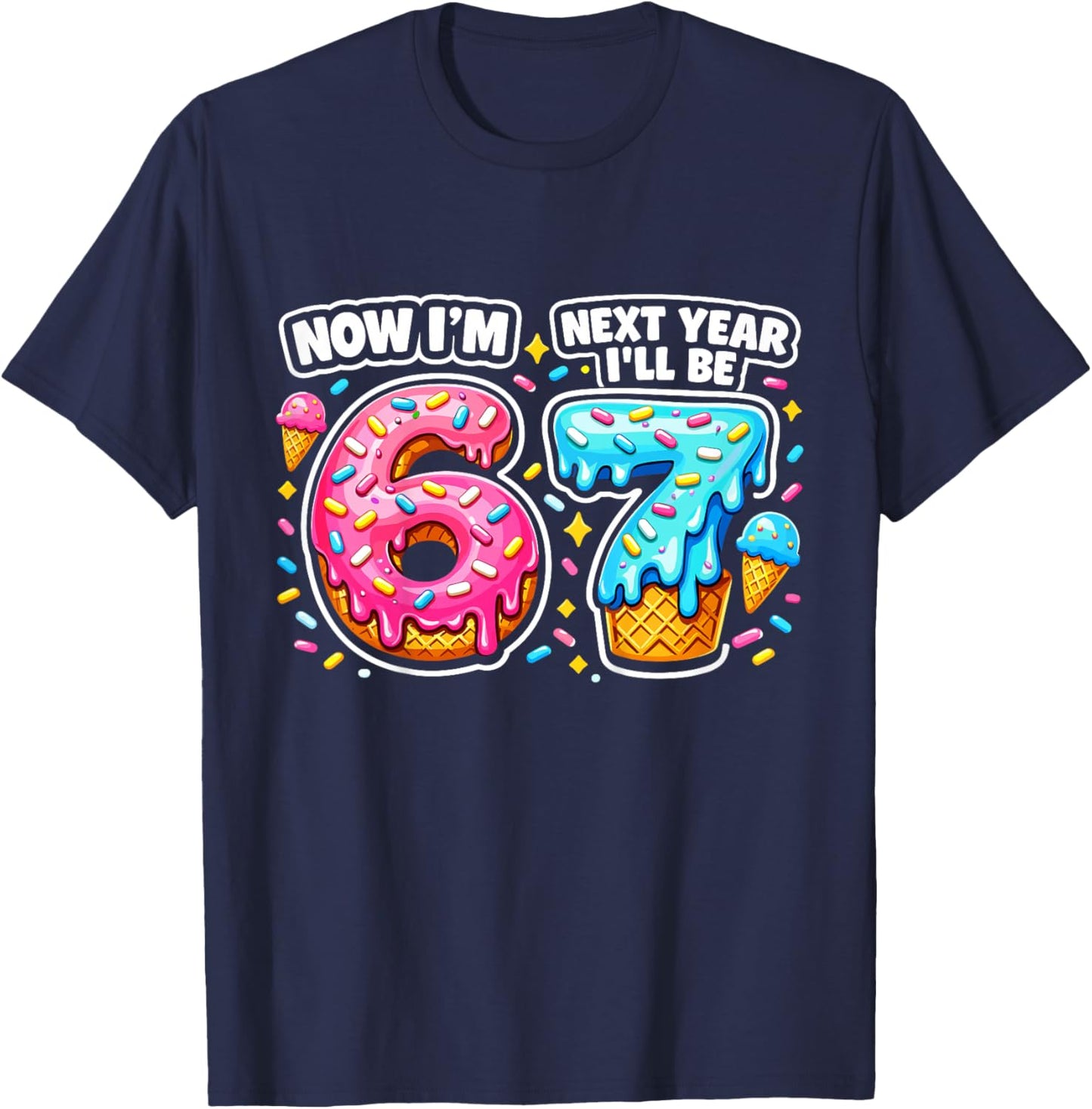6 Year Old Birthday Boys Kids Now I'm 6 Next Year I'll be 7 T-Shirt - T-Shirt | Navy