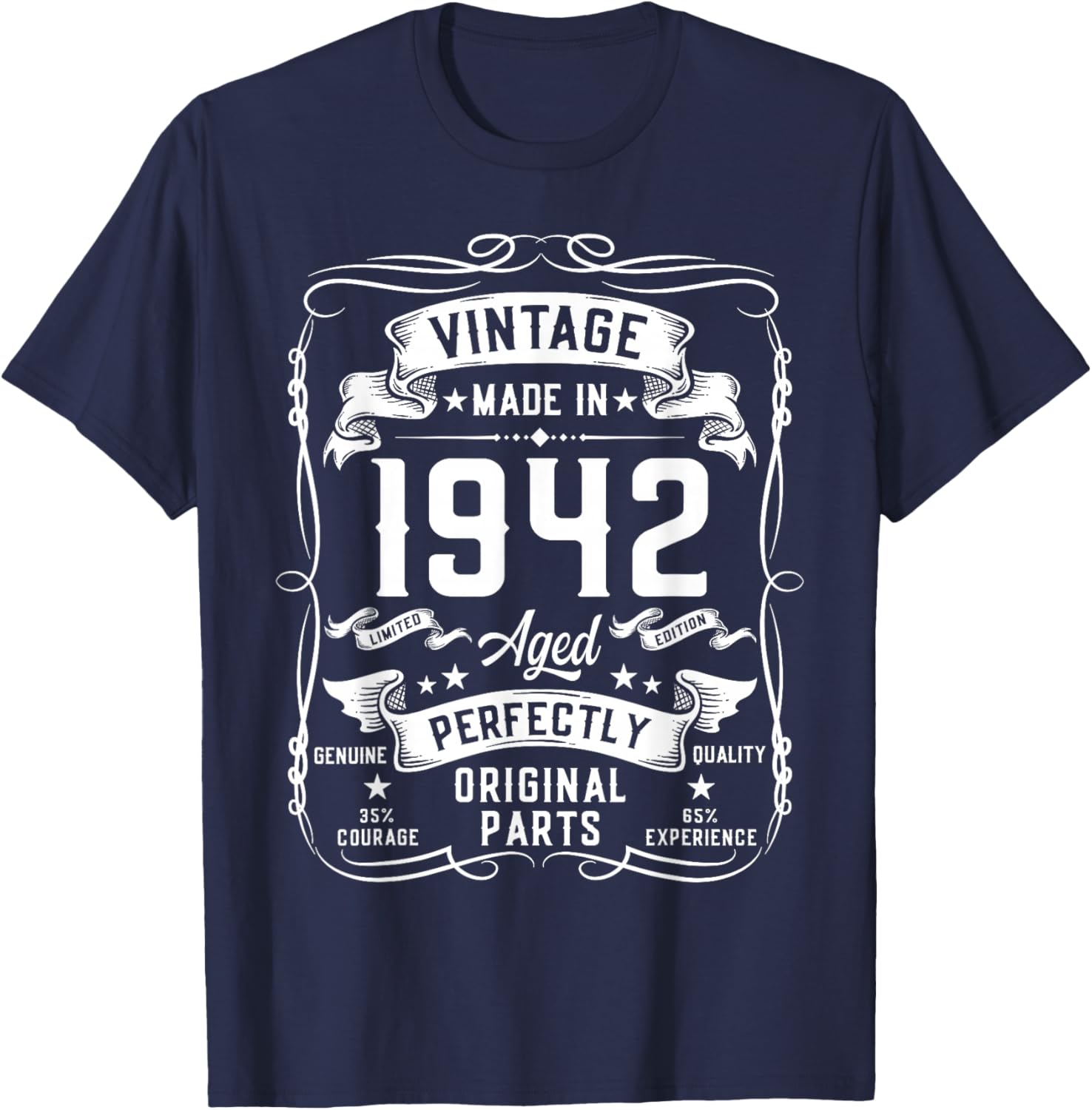 Vintage 1942 84yr 84th Birthday Gifts 84 Years Old T-Shirt - T-Shirt | Navy