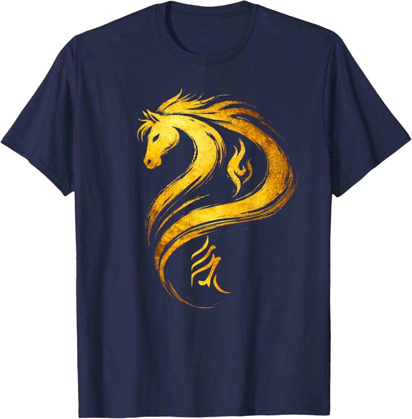 2026 Year of The Horse Chinese Zodiac Lunar New Year T-Shirt - T-Shirt | Navy
