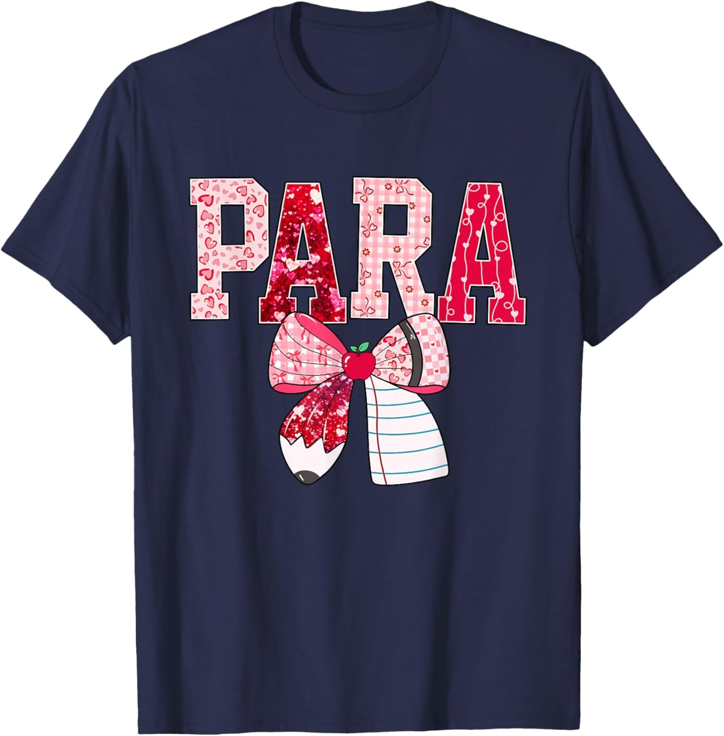 Valentine para Teacher Love Classroom Design T-Shirt - T-Shirt | Navy