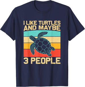 Funny Sea Turtle Shirt Men Women Tortoise Turtle Lover T-Shirt - T-Shirt | Navy