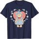 Retro Funny Preppy 90s Frame Teddy Bear Grandma Core Farmers T-Shirt - T-Shirt | Navy