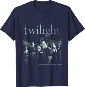 Twilight Black and White Moody Cast Photo Vampire Movie T-Shirt - T-Shirt | Navy