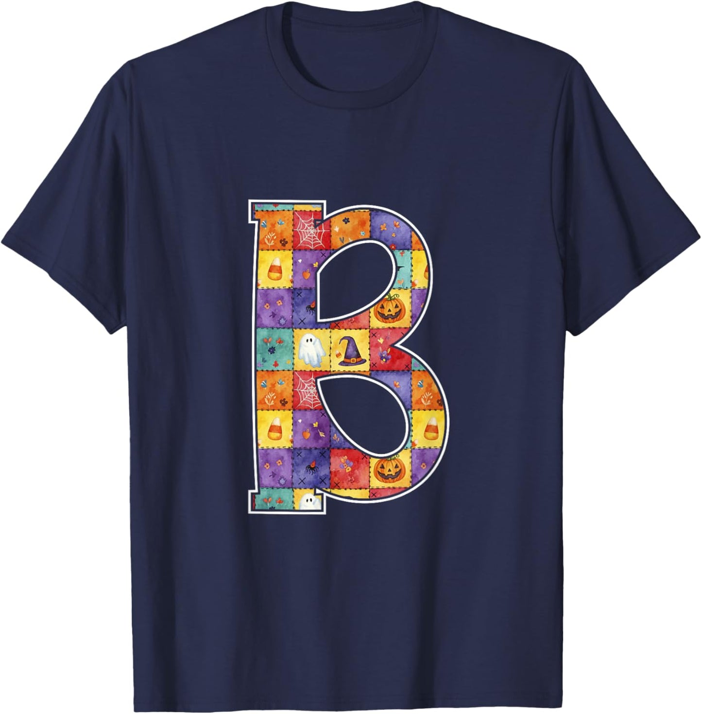 Halloween Letter B Alphabet Matching Costume Men Women Kids T-Shirt - T-Shirt | Navy