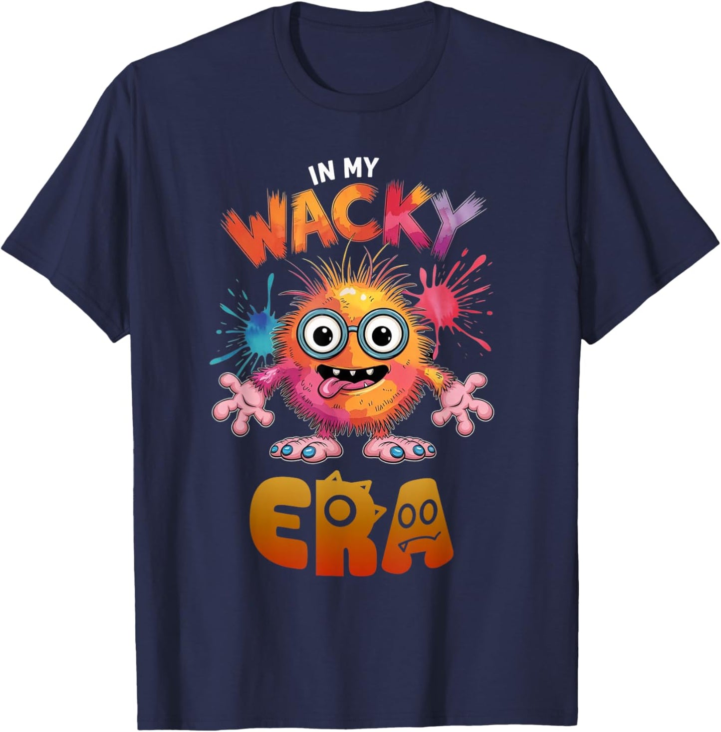 in My Wacky Era Kids and Teachers | Mismatch Day Spirit Week T-Shirt - T-Shirt | Navy