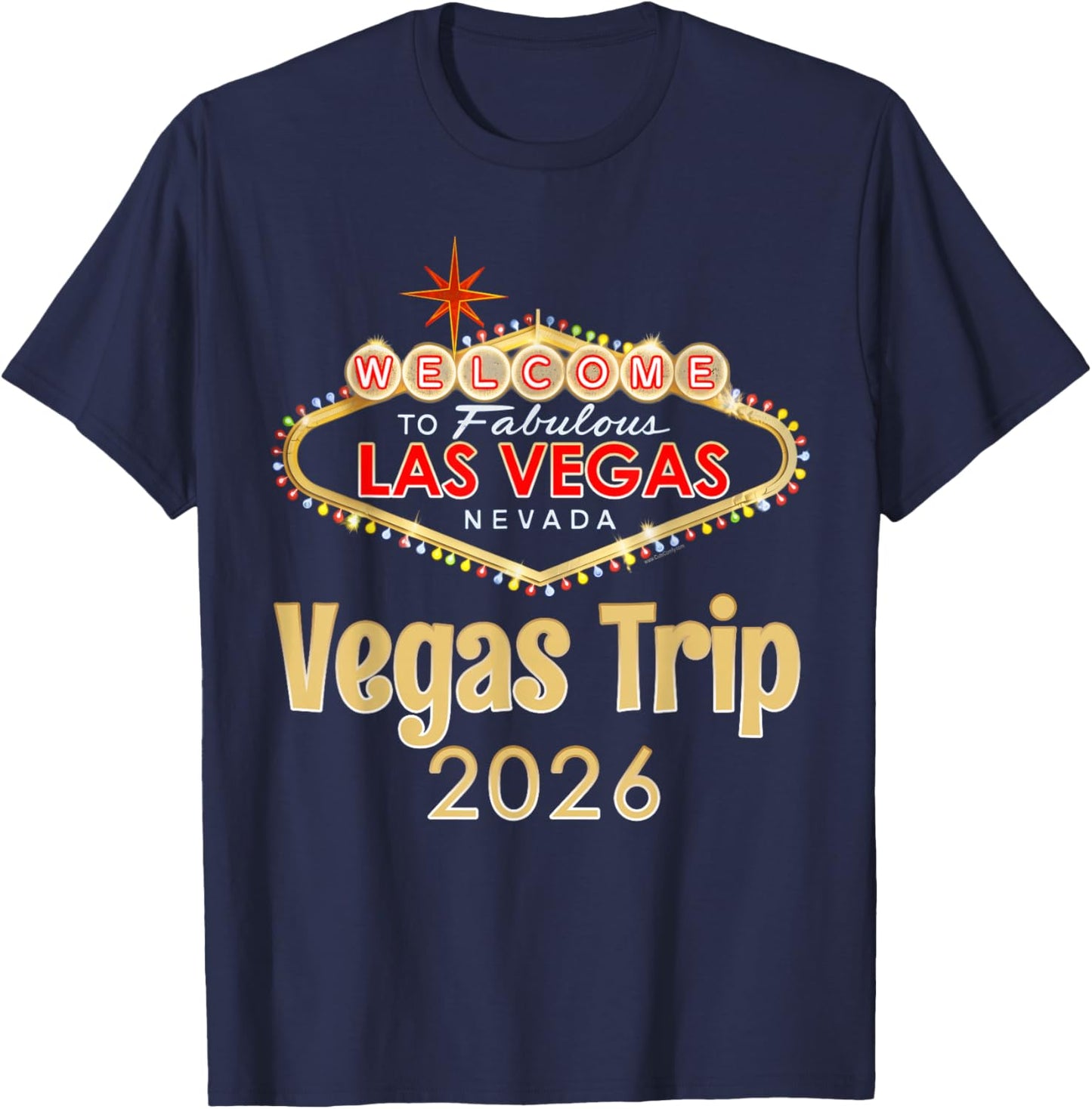 Welcome to Fabulous Las Vegas Nevada Retro Vegas Trip 2026 T-Shirt - T-Shirt | Navy