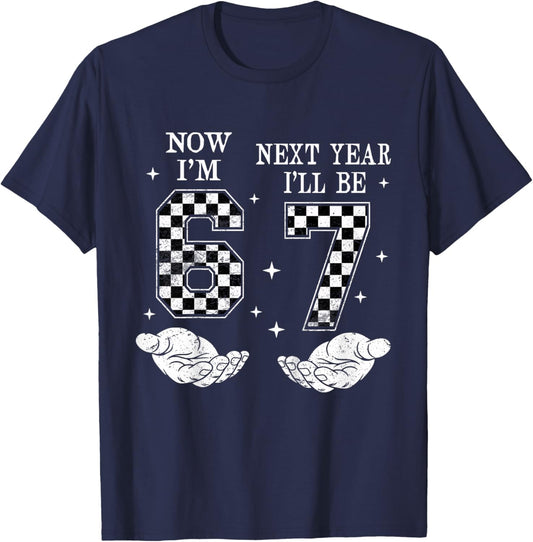 6 Year Old Birthday Boys Kids Now I'm 6 Next Year I'll be 7 T-Shirt - T-Shirt | Navy