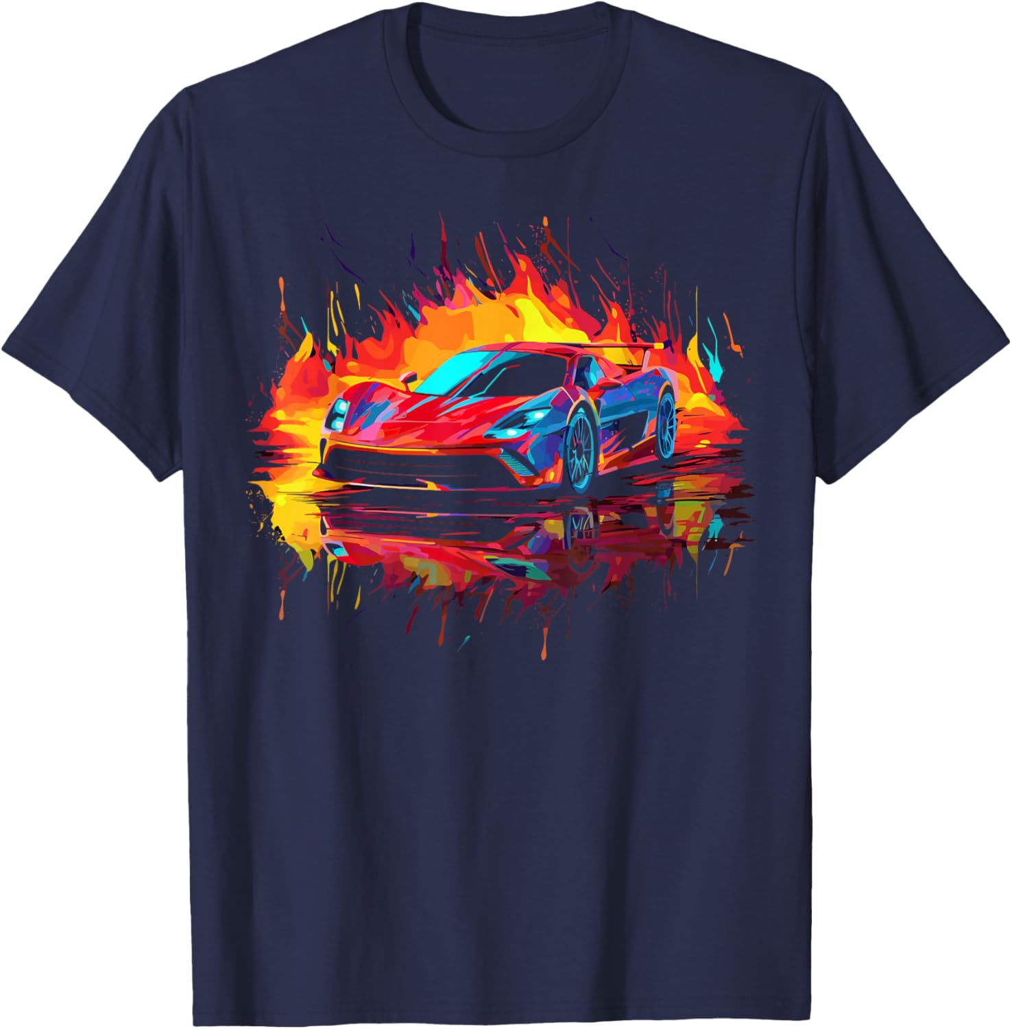 Supercar Sports Car T-Shirt - T-Shirt | Navy