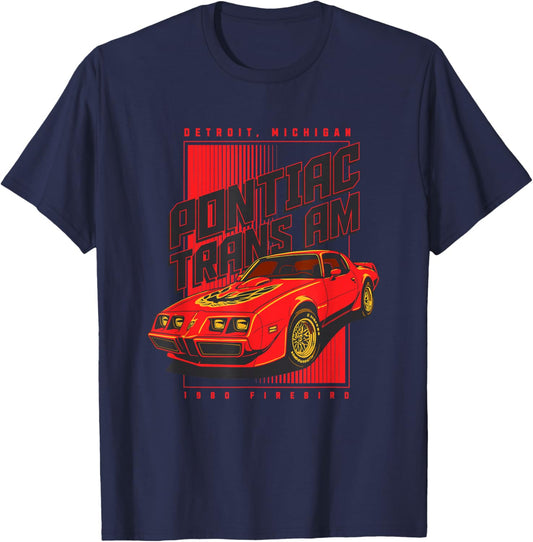 Trans Am Pontiac Firebird 1980 Detroit Classic Muscle T-Shirt - T-Shirt | Navy