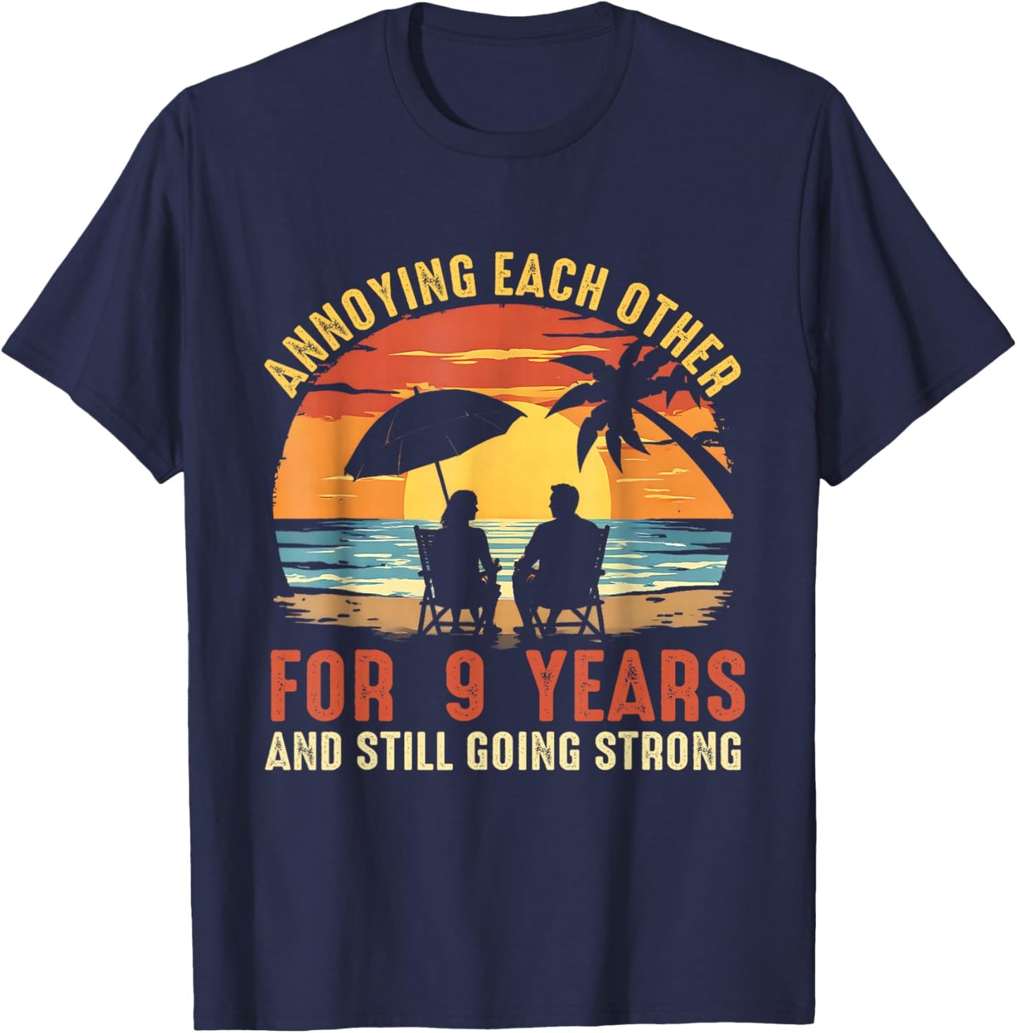 Annoying Each Other Since 2017 Matching Anniversary T-Shirt - T-Shirt | Navy