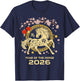 Happy Lunar Chinese New Year of The Horse 2026 Zodiac T-Shirt - T-Shirt | Navy
