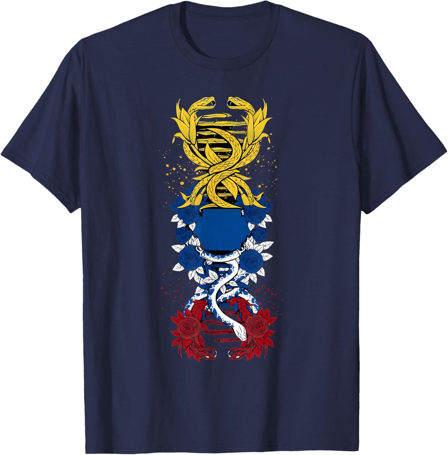 Colombia Flag DNA Colombian Roots Colombian Pride T-Shirt - T-Shirt | Navy