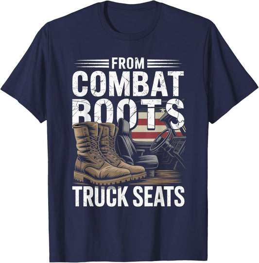 Semi Truck 18 Wheeler Truck Driver Trucker Pride T-Shirt - T-Shirt | Navy