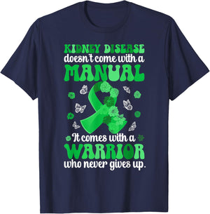 Kidney Disease Awareness Month Proud Kidney Disease Warrior T-Shirt - T-Shirt | Navy