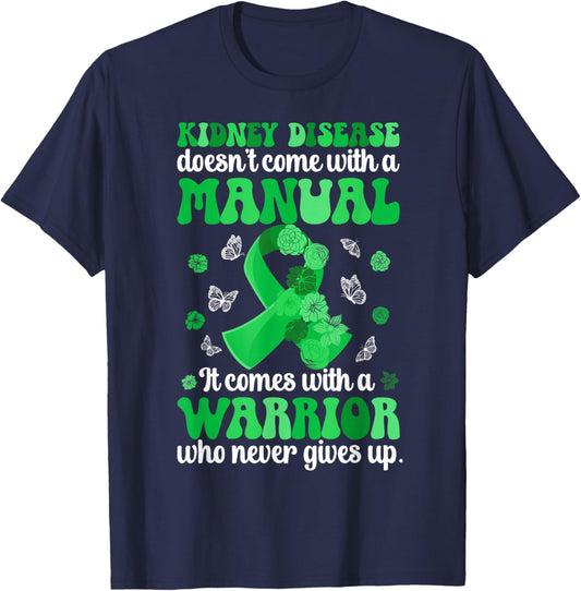 Kidney Disease Awareness Month Proud Kidney Disease Warrior T-Shirt - T-Shirt | Navy