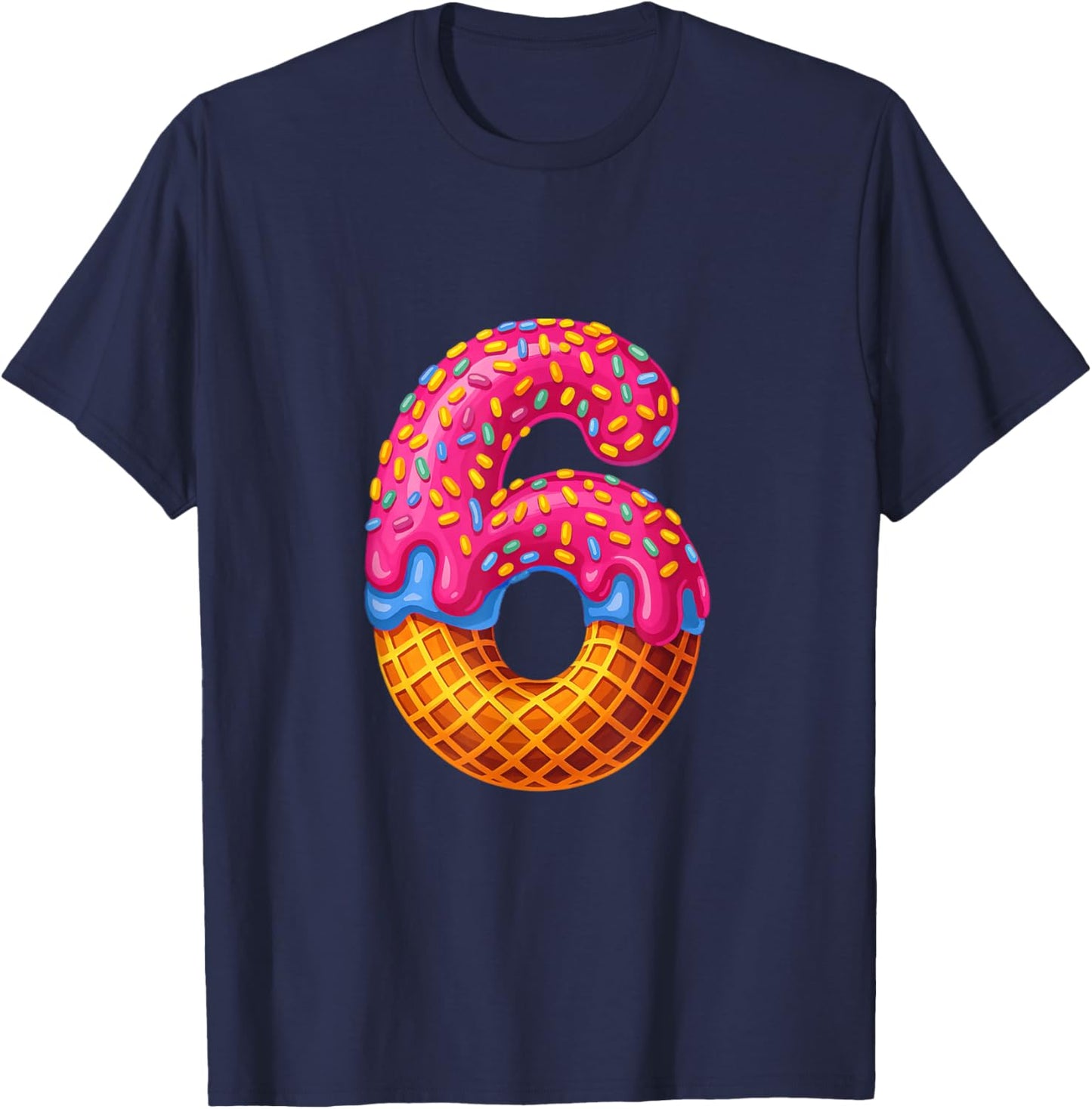 67 Ice Cream Drip Meme Funny Six Seven Gen-Alpha Couple T-Shirt - T-Shirt | Navy