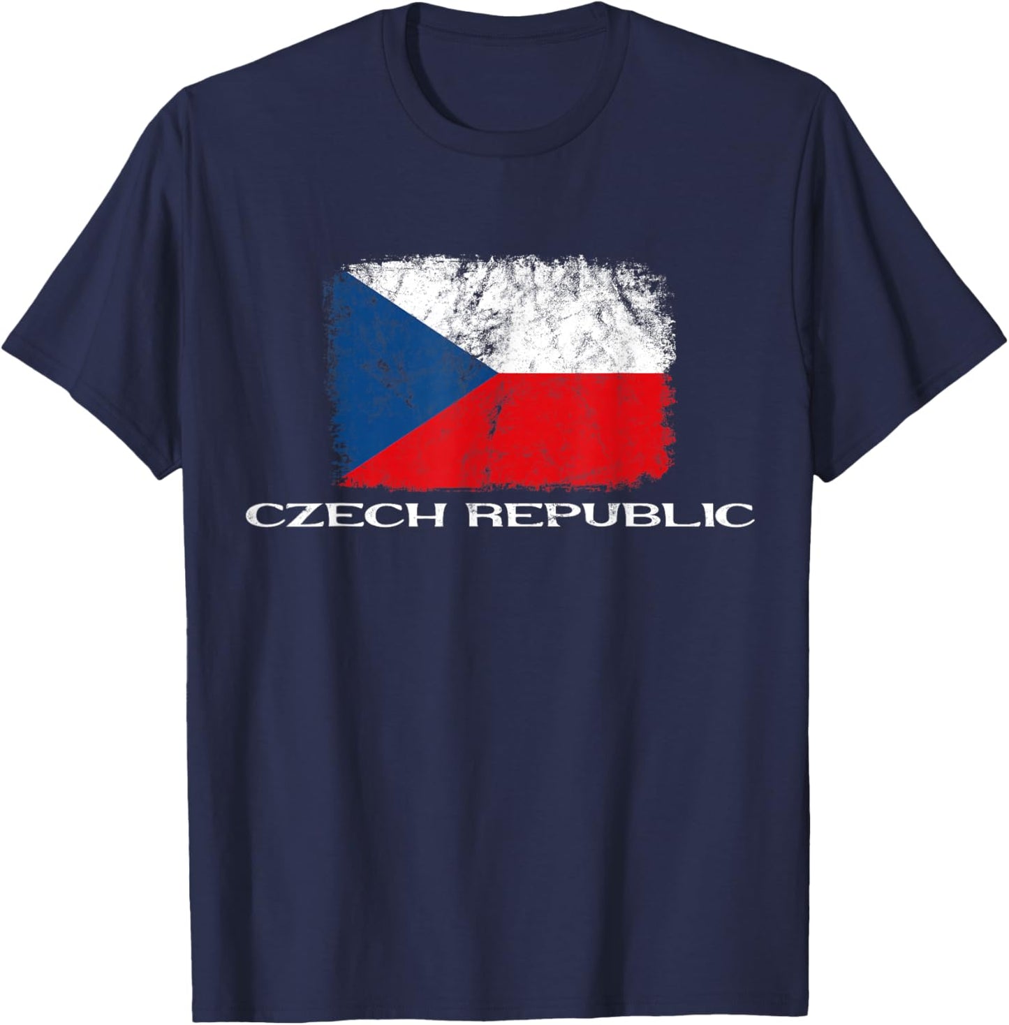 Czech Republic Flag, Czech Republic Travel, Czech Flag T-Shirt - T-Shirt | Navy
