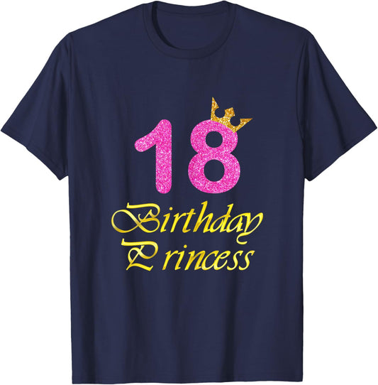 18th Birthday Gift Girl Princess for 18 Years Old T-Shirt - T-Shirt | Navy