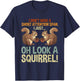 Funny ADHD Squirrel Men Women Squirrel Lovers T-Shirt - T-Shirt | Navy