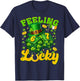 Feeling Lucky St Patricks Day Six Seven Dice 67 Meme Men Boy T-Shirt - T-Shirt | Navy