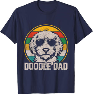 Goldendoodle Dog Lover Vintage Retro Graphic T-Shirt - T-Shirt | Navy