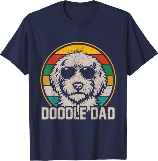 Goldendoodle Dog Lover Vintage Retro Graphic T-Shirt - T-Shirt | Navy
